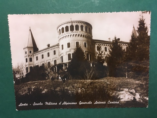 Cartolina Aosta - Scuola Militare d'Alpinismo Generale Cantore - 1950 …