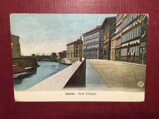 Cartolina Livorno - Scali D'Azeglio - 1917