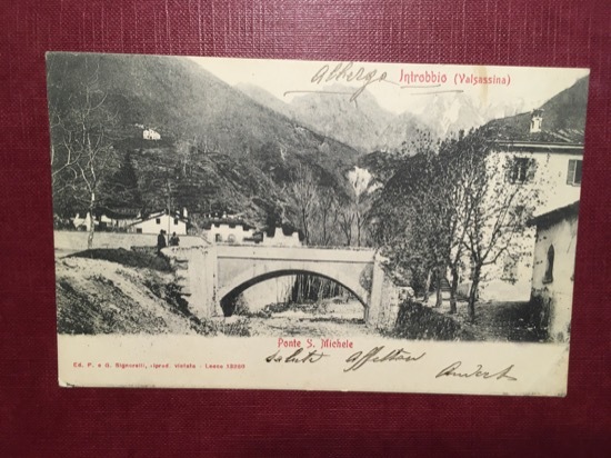 Cartolina Introbbio - Valsassina - Ponte S. Michele - 1930