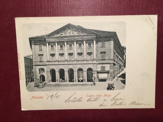 Cartolina Ancona - Teatro delle Muse - 1901