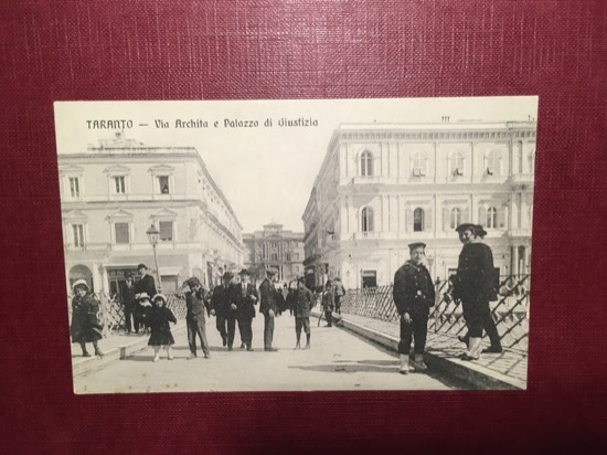 Cartolina Taranto - Via Archita e Palazzo di Giustizia - …