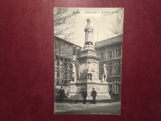 Cartolina Milano - Monumento a Leonardo Da Vinci - 1915