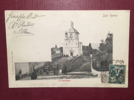 Cartolina San Remo - La Madone - 1902