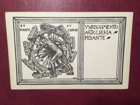 Cartolina V Reggimento Artiglieria Pesante - 1940 ca.