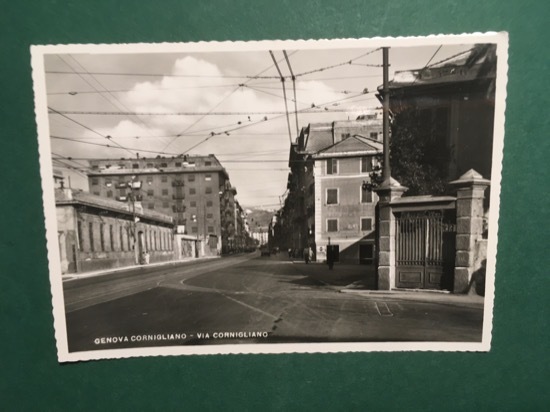 Cartolina Genova Cornigliano - Via Cornigliano - 1960 ca.