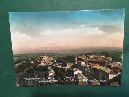 Cartolina Montepulciano - Santuario Agnesiano con Veduta - 1960 ca.