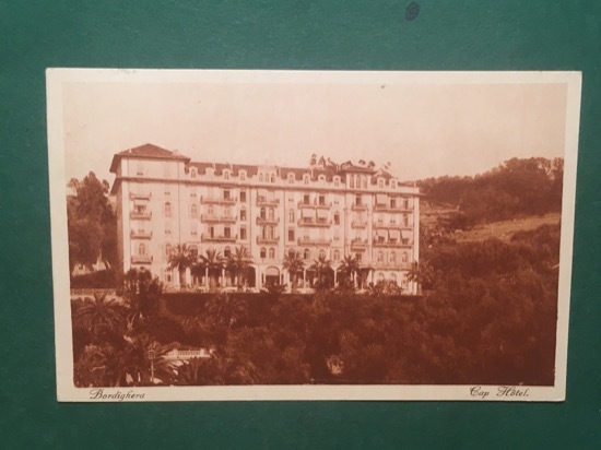 Cartolina Bordighera - Cap Hotel. - 1935