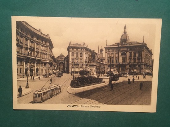 Cartolina Milano - Piazza Cordusio - 1930 ca.