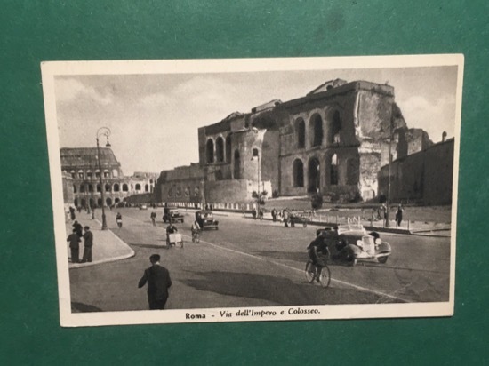 Cartolina Roma - Via dell'Impero e Colosseo - 1940