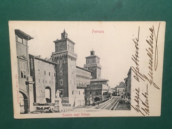 Cartolina Ferrara - Castello Degli Estensi - 1921