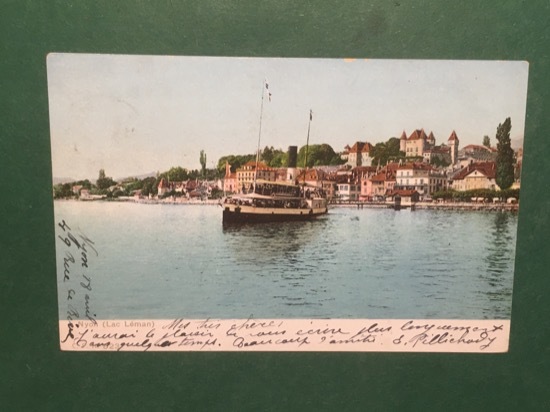 Cartolina Nyon - Lac Leman - 1905