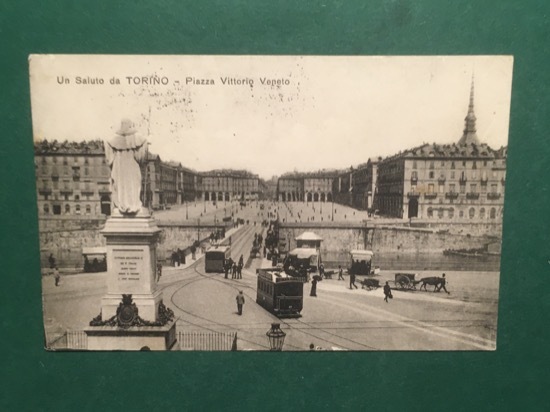 Cartolina Un Saluto da Torino - Piazza Vittorio Veneto - …
