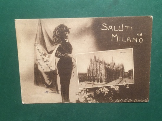 Cartolina Saluti da Milano - Duomo - 1918