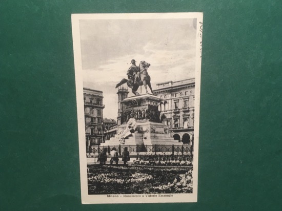 Cartolina Milano - Monumento a Vittorio Emanuele - 1921