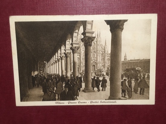 Cartolina Milano - Piazza Duomo - Portici Settentrionali - 1925