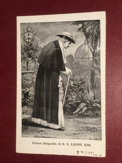 Cartolina Ultima Fotografia di S.S. Leone XIII - 1907