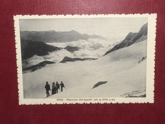 Cartolina Susa - Ghiacciaio dell'Agnello - 1950 ca.