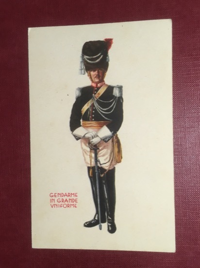 Cartolina Gendarme in Grande Uniforme - 1918 ca.