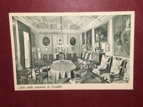 Cartolina Genova - Sala delle Adunanze di Consiglio - 1920 …