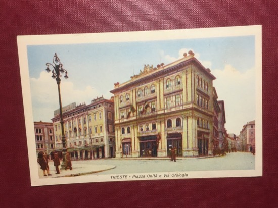 Cartolina Trieste - Piazza Unità e Via Orologio - 1920 …