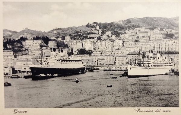 Cartolina - Genova - Panorama dal mare - 1930 ca.