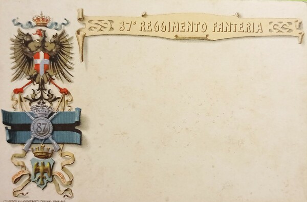 Cartolina Militare - 87^ Reggimento Fanteria - 1910 ca.