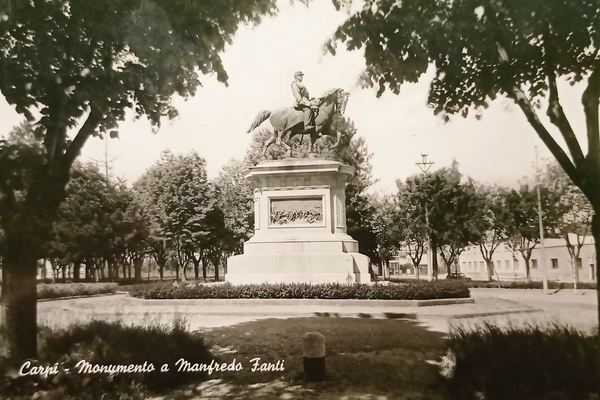 Cartolina - Carpi ( Modena ) - Monumento a Manfredo …