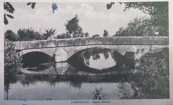 Cartolina - Lardirago - Ponte Olone - 1941