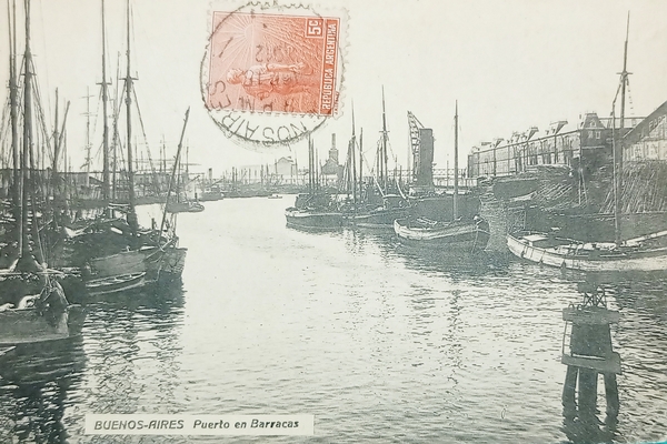 Cartolina - Argentina - Buenos Aires - Puerto en Barracas …