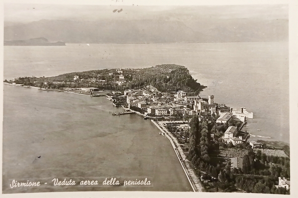 Cartolina - Sirmione ( Brescia ) - Veduta aerea della …