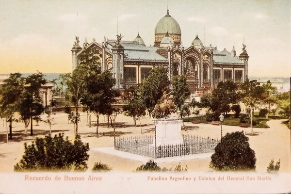 Cartolina - Buenos Aires - Pabellon Argentino y Estatua del …