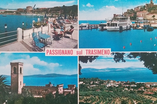 Cartolina - Passignano sul Trasimeno ( Perugia ) - Vedute …