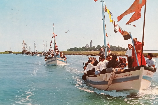 Cartolina - Grado - Processione votiva del Perdon di Barbana …