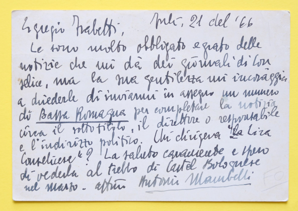 Cartolina Rivista Illustrazione Romagnola La Piè 1966