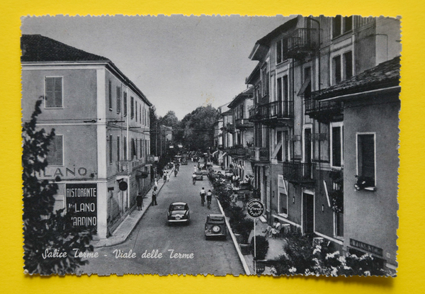 Cartolina Salice Terme Viale Delle Terme 1960