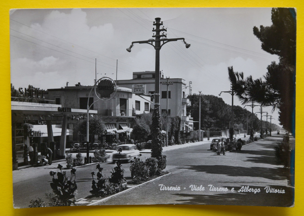 Cartolina Tirrenia Viale Tirreno E Albergo Vittoria 1963