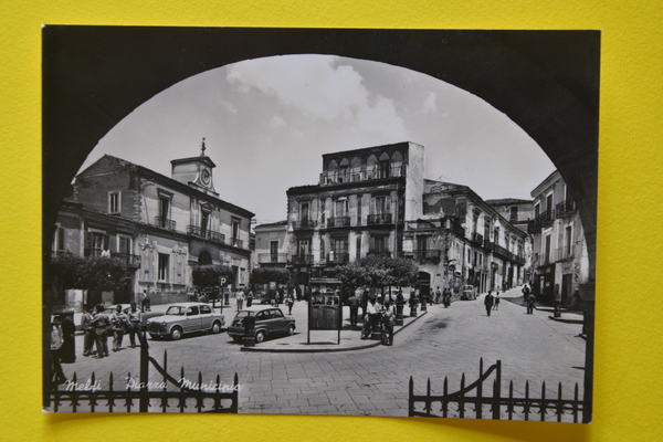 Cartolina Melfi Piazza Municipio 1960