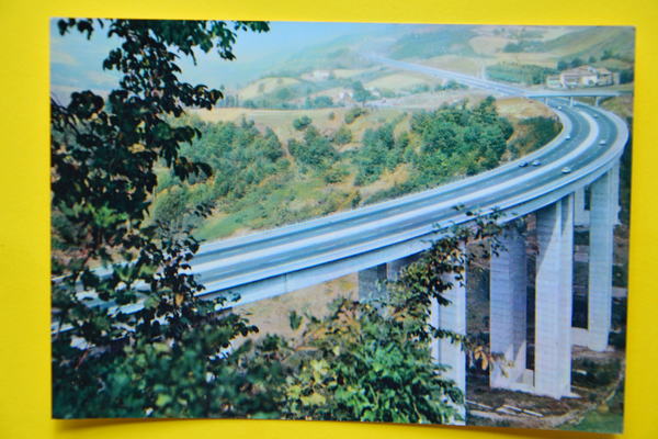 Cartolina Autostrada Del Sole Tratto Appenninico 1960