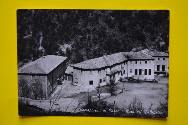 Cartolina Roccaporena Di Cascia Casa del Pellegrino 1965