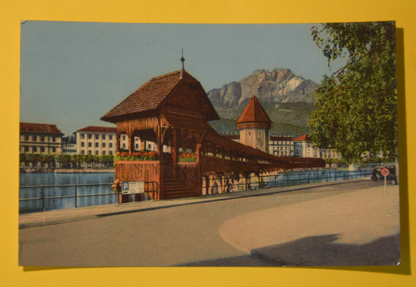 Cartolina Kapellbrucke In Luzern 1960