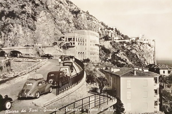 Cartolina - Riviera dei Fiori - Grimaldi - Frontiera a …