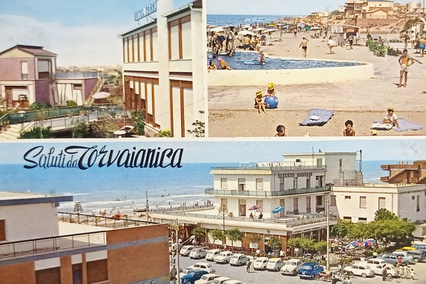 Cartolina - Saluti da Torvaianica - Vedute diverse - 1964
