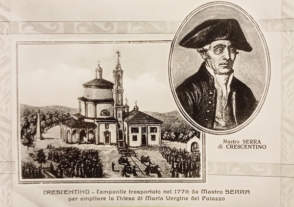 Cartolina - Crescentino - Campanile - Mastro Serra - 1964