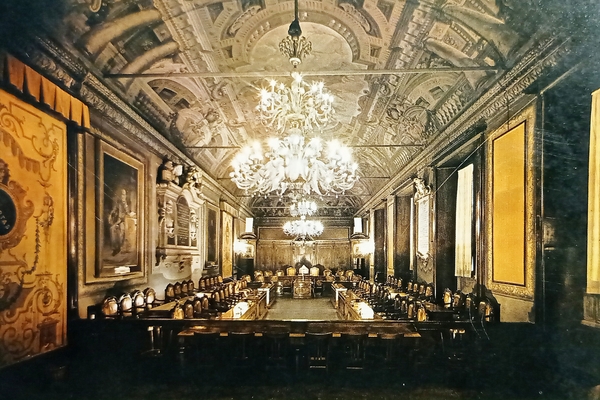 Cartolina - Bologna - Palazzo Comunale - Sala del Consiglio …