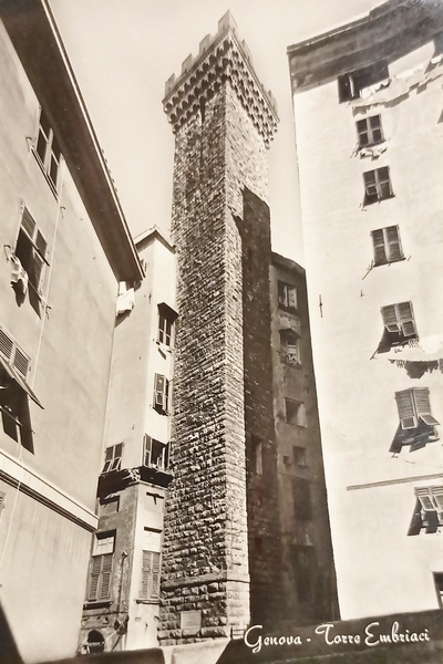 Cartolina - Genova - Torre Embriaci - 1962