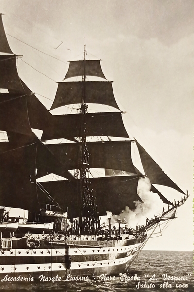 Cartolina - Accademia Navale Livorno - Nave Scuola A. Vespucci …