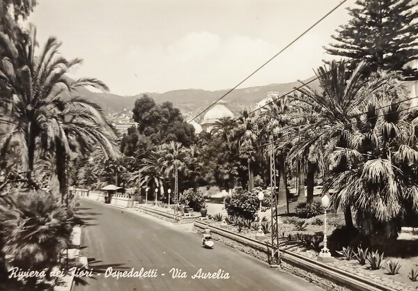 Cartolina - Riviera dei Fiori - Ospedaletti - Via Aurelia …