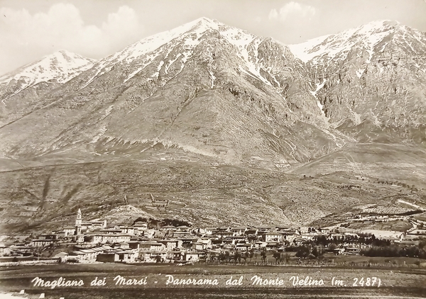 Cartolina - Magliano dei Marsi - Panorama del Monte Velino …