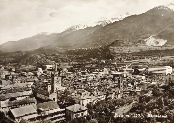 Cartolina - Susa - Panorama - 1962