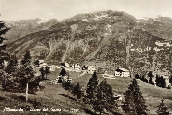 Cartolina - Chiomonte - Piano del Frais - 1957